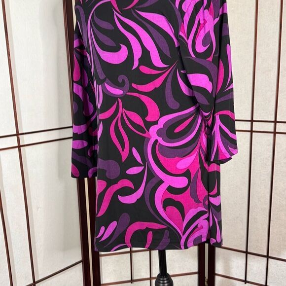 Lane Bryant purple and black blouse with built in cami - Picture 3 of 7